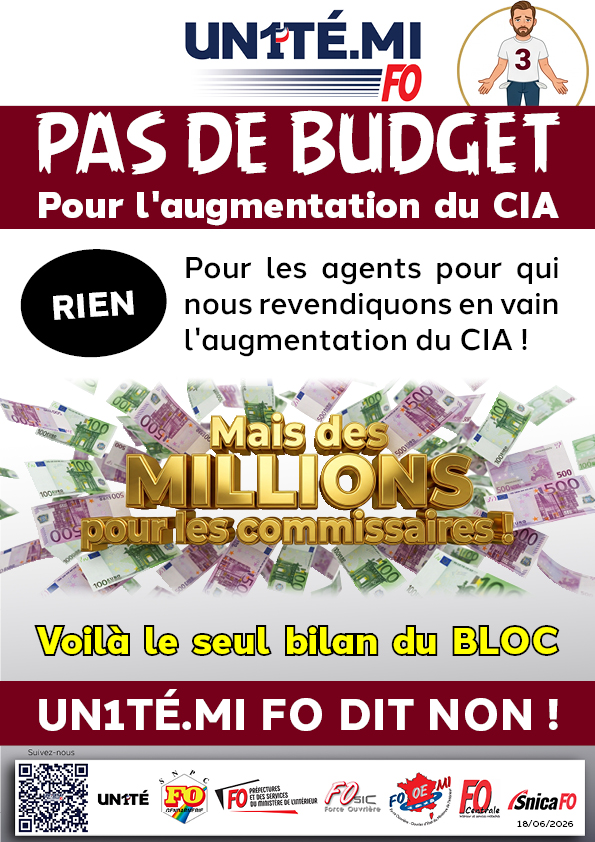 Pas de budget pour l'augmentation du CIA