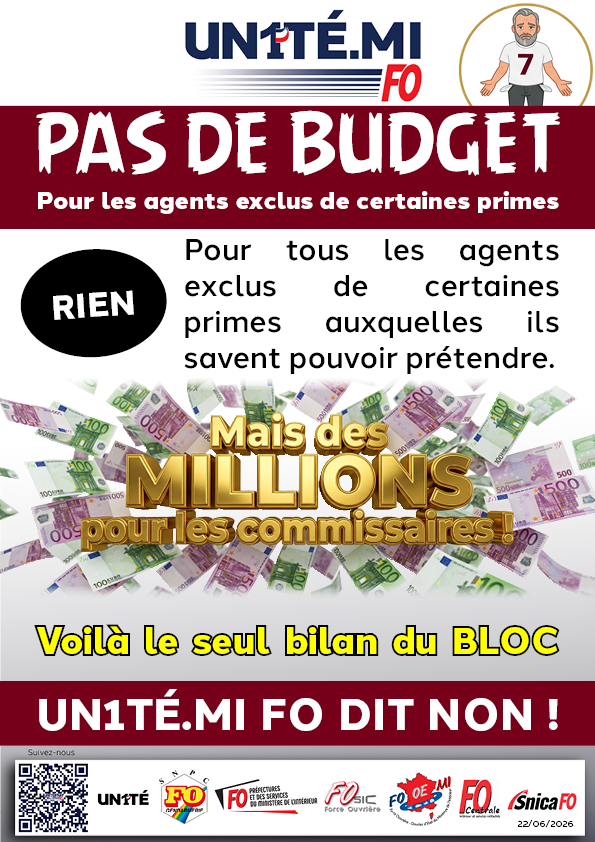 Pas de budget pour les agents exclus de certaines primes