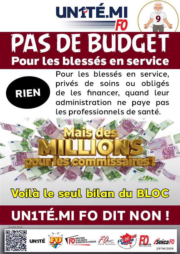 Pas de budget pour les blessés en service
