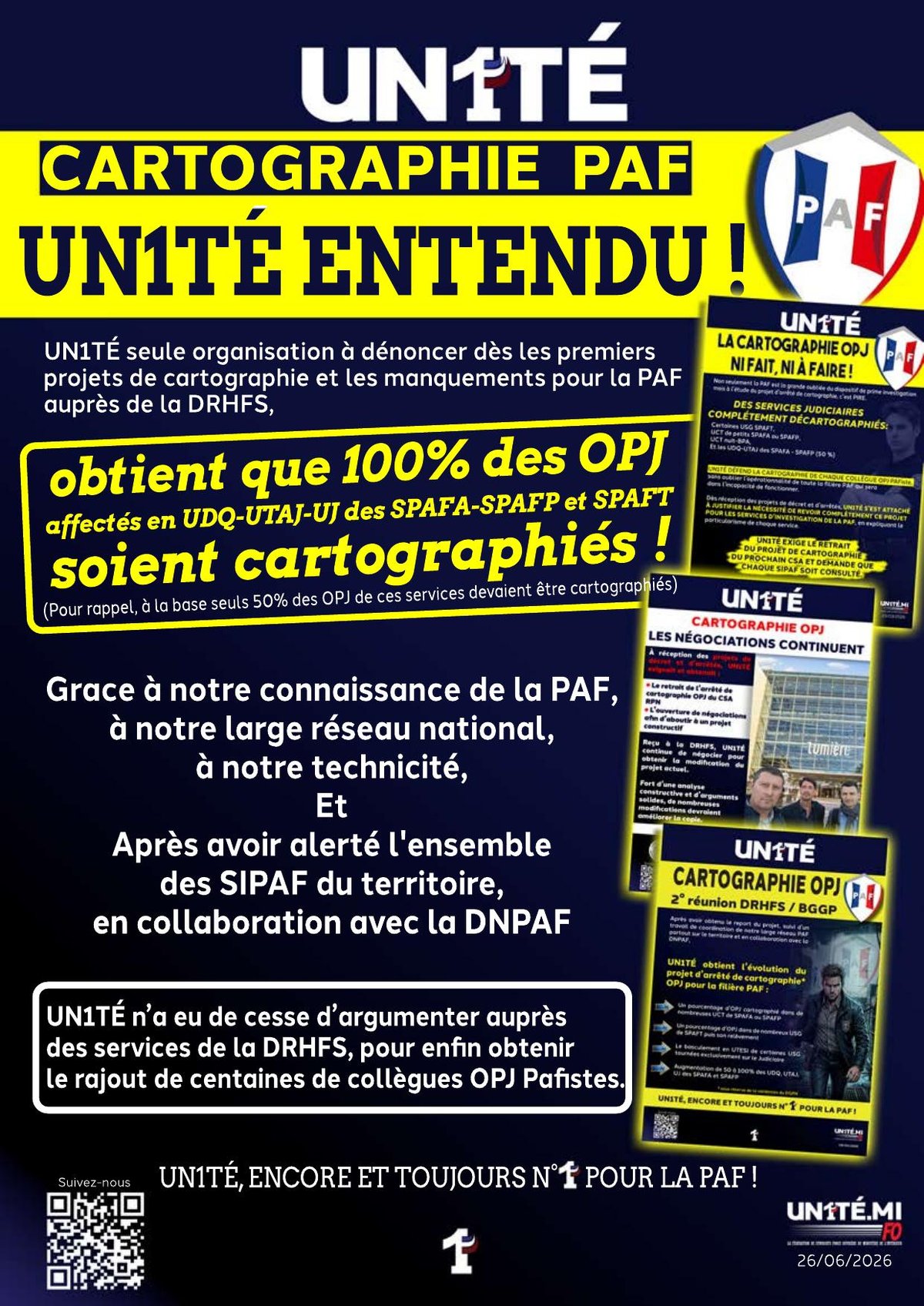 Cartographie PAF - UN1TÉ entendu !