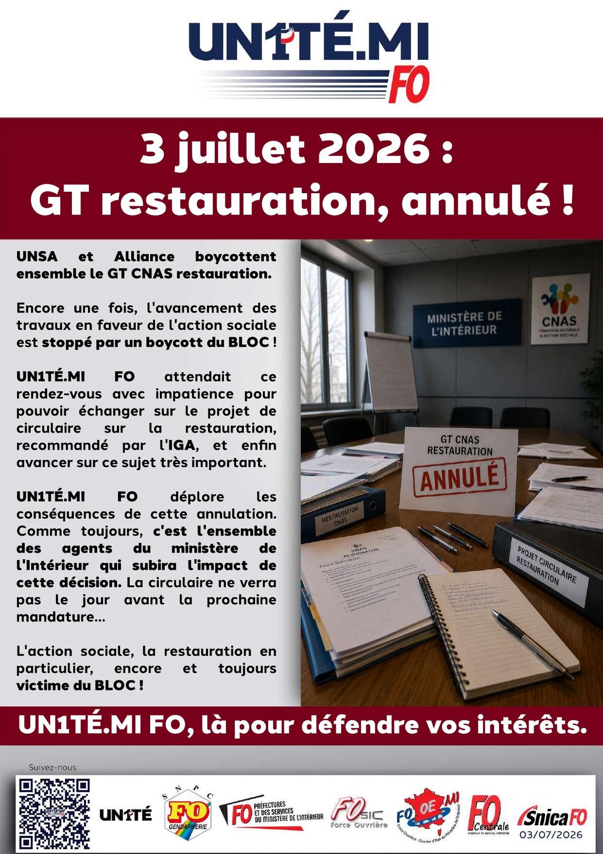 3 juillet 2026 : GT Restauration, annulé !