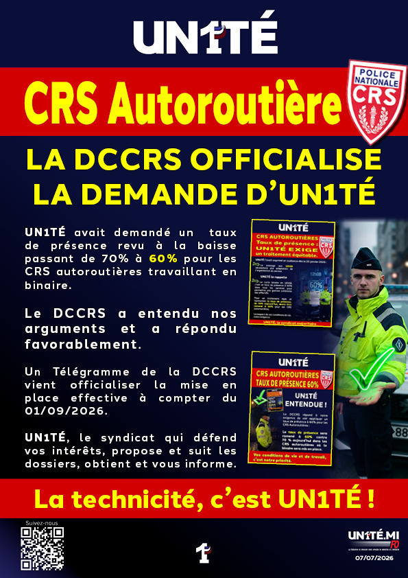 La DCCRS officialise la demande d’UN1TÉ