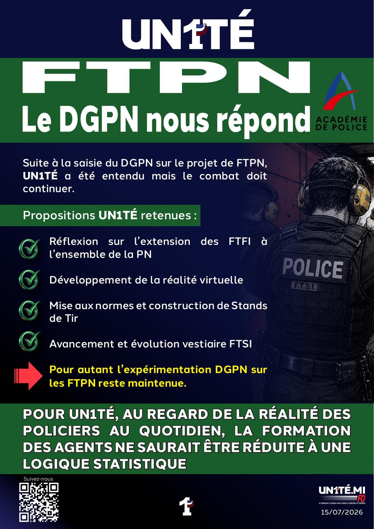 FTPN : Le DGPN nous répond