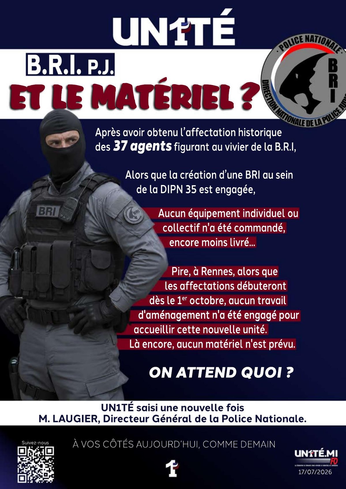 BRI P.J - Et le matériel ?