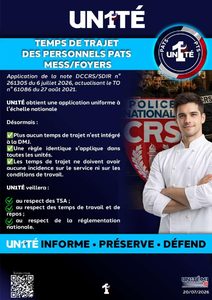 Aperçu — Temps de trajet des personnels PATS mess/foyer