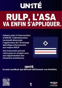 Aperçu — RULP : L'ASA va enfin s'appliquer