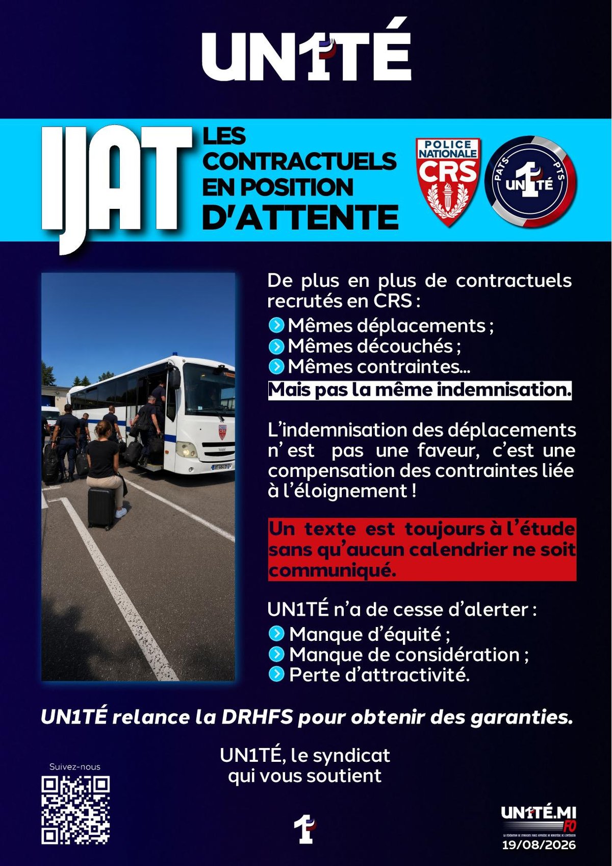 IJAT : Les contractuels en position d’attente