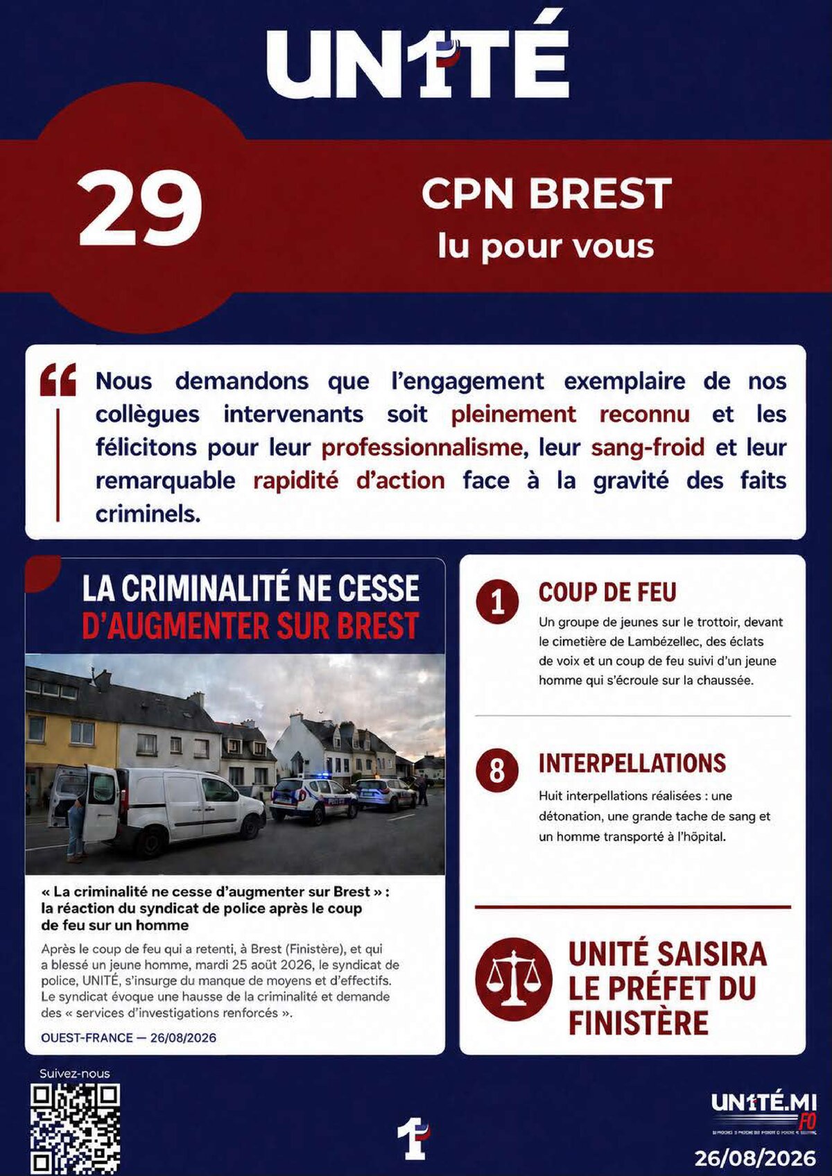CPN Brest : Une criminalité qui ne cesse d’augmenter