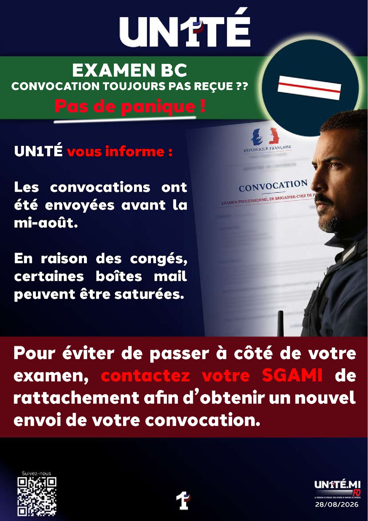 Examen BC convocation toujours pas reçue ?? Pas de panique !