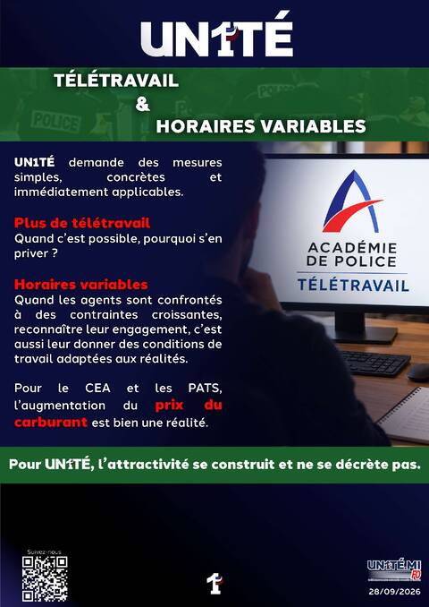 Aperçu — Télétravail et horaires variables