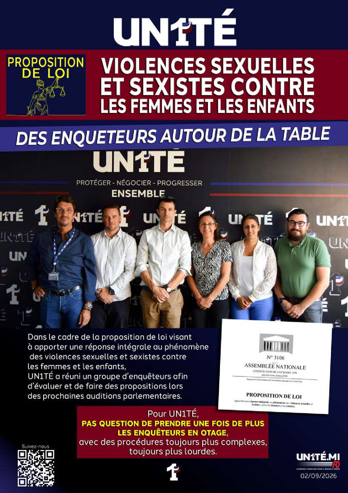 Proposition de loi : Violences sexuelles et sexistes contre les femmes et les enfants