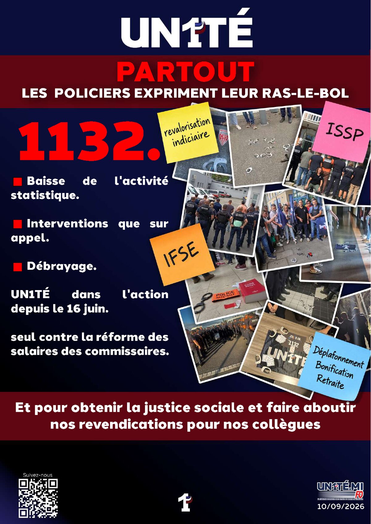 Partout les  policiers expriment leur ras-le-bol