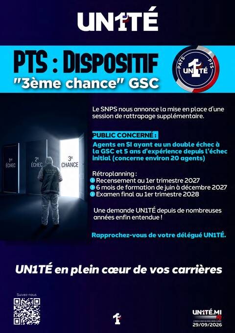 Aperçu — PTS : Dispositif "3ème chance" GSC