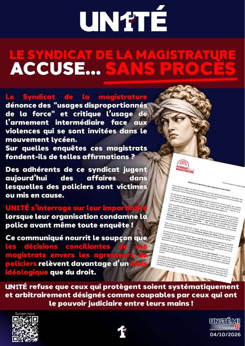 Aperçu — LE SYNDICAT DE LA MAGISTRATURE  ACCUSE… SANS PROCÈS