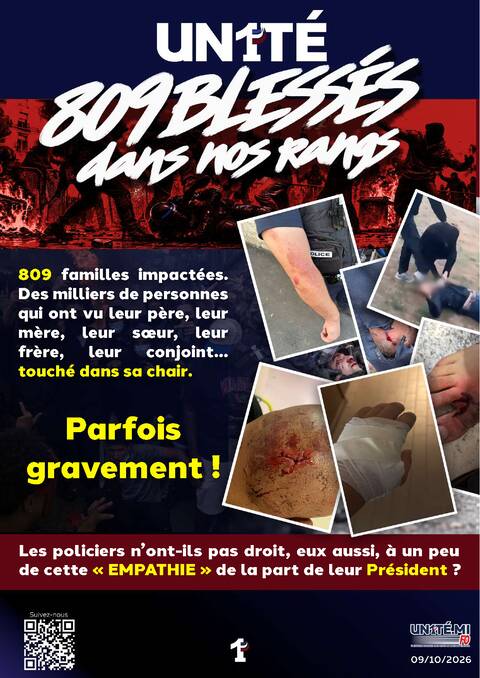 Aperçu — 809 BLESSÉS dans nos rangs