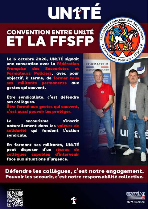 Aperçu — Convention entre UN1TÉ et la FFSFP