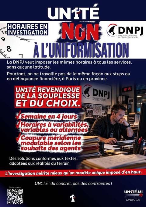 Aperçu — Horaires en investigation : NON à l'uniformisation