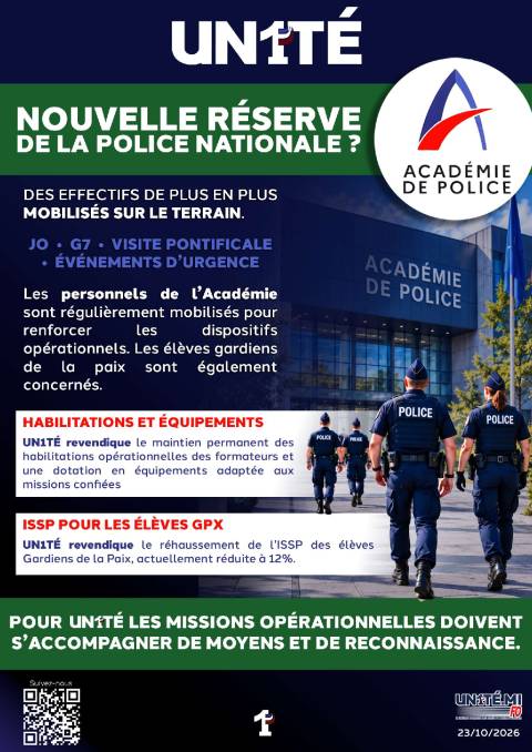 Aperçu — Nouvelle réserve de la police nationale ?